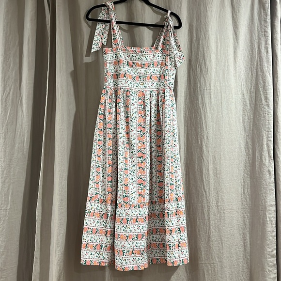 Like-new Tuckernuck Hyacinth House Floral Lupine Midi Dress - Picture 5 of 10